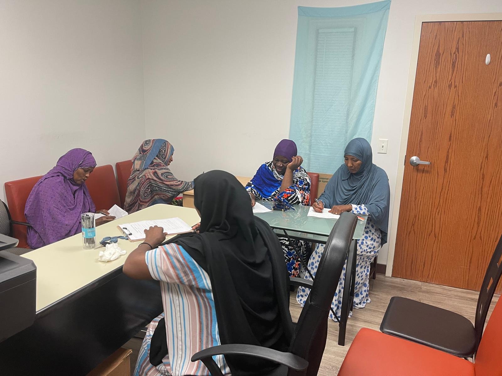 Community members participating in office and community activities