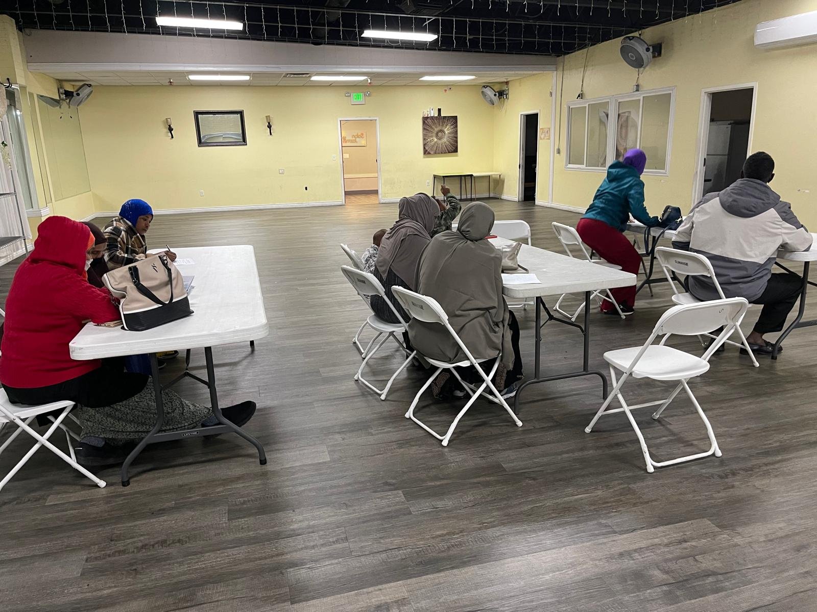 Community members participating in office and community activities